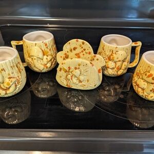 Arnel Mushroom Mugs and Napkin Holder